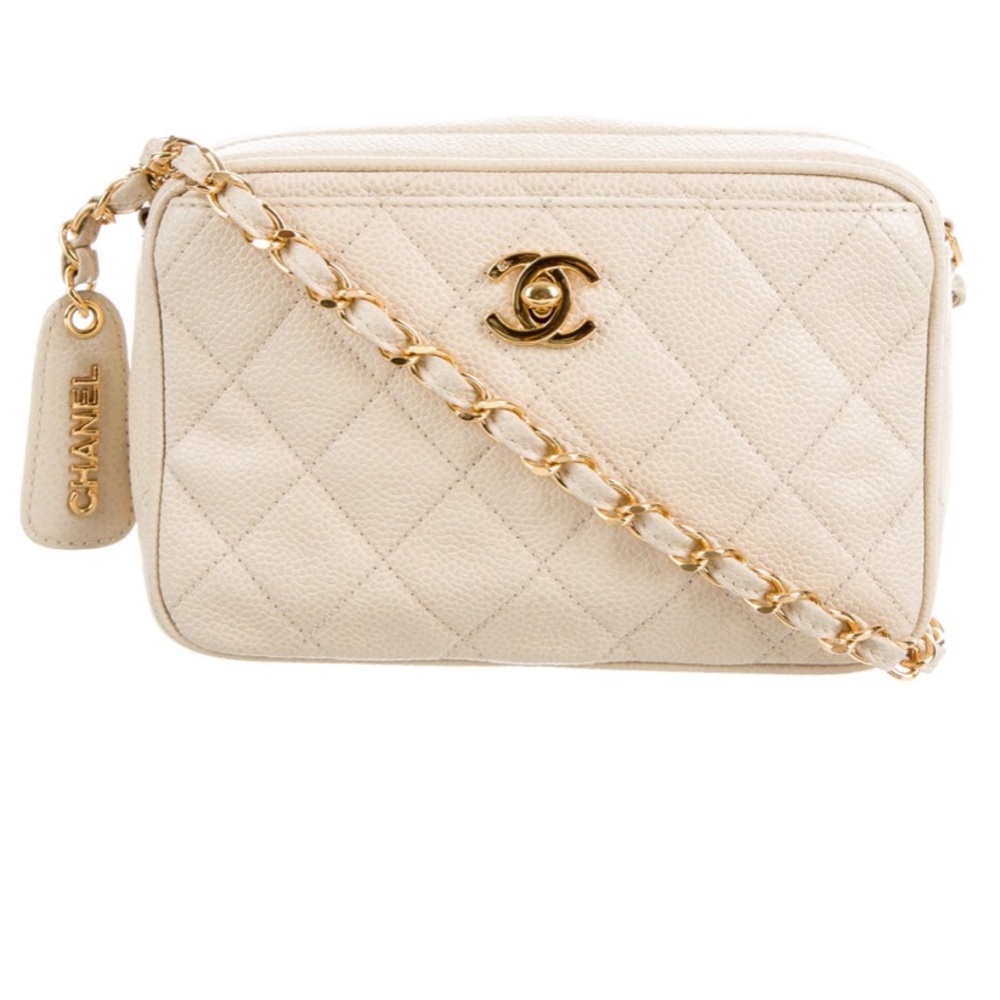 Vintage CHANEL Caviar Leather Camera Bag